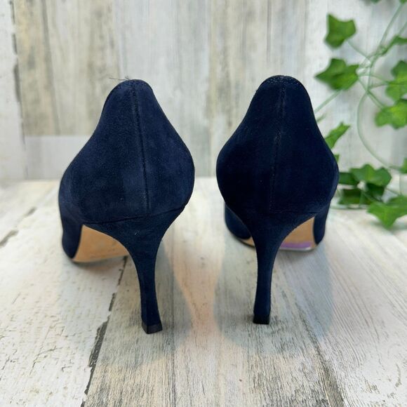 MANOLO BLAHNIK BB 70 navy suede pump made in Italy size 37 - Picture 4 of 8